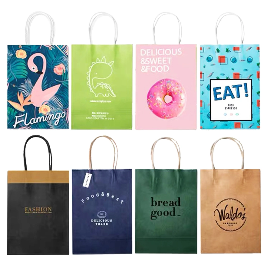 Kraft Paper Gift Bag Twisted Handle Shopping Bag Non Woven Bag