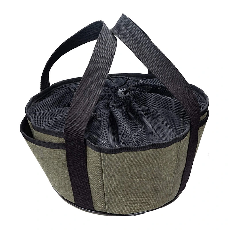 Travel Portable Outdoor Camping Canvas Drawstring Dutch Oven Carry Bag
