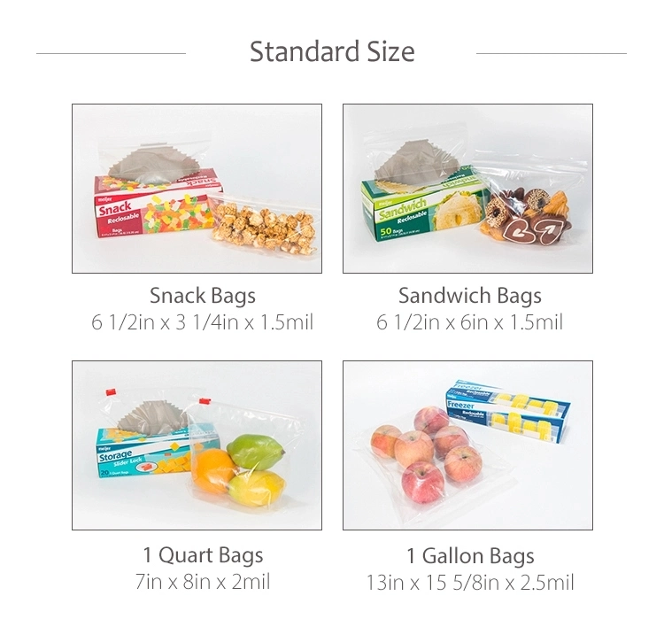 LDPE Material, Food Grade, Customized Design Zipper Bag