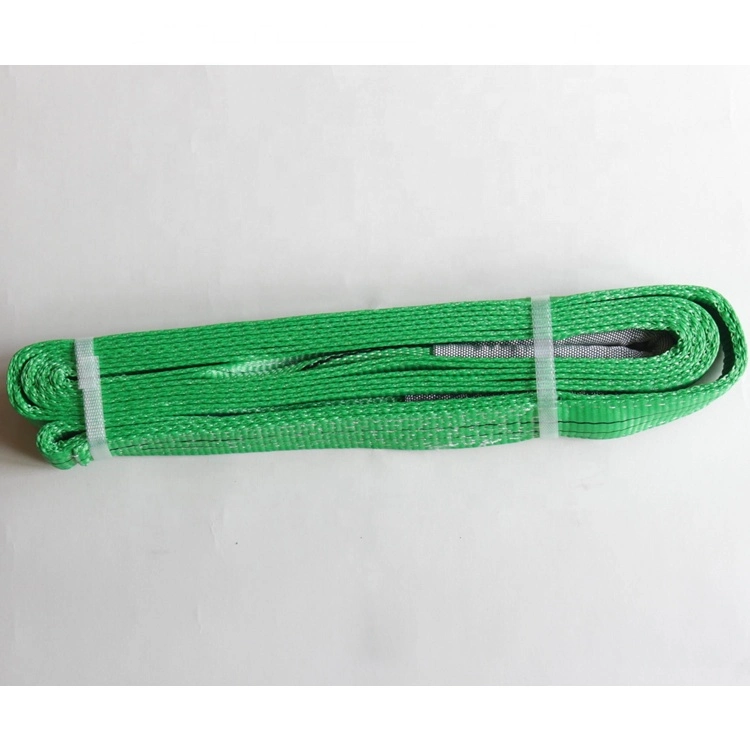 2t High-Quality Green Double-Ply Polyester Lifting Sling