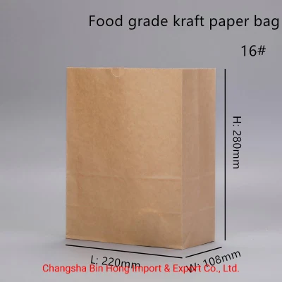 Brown Kraft Jade Wrapping Food Service Grade Paper Bag Pastry