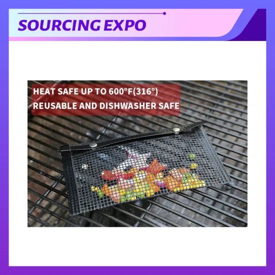 22*27cm Popular Size PTFE Mesh Grill Bag for BBQ Oven