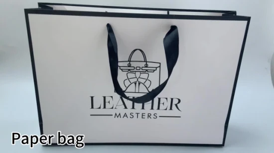 Fancy Paper Matt Black Paper Bag with Silk Handle